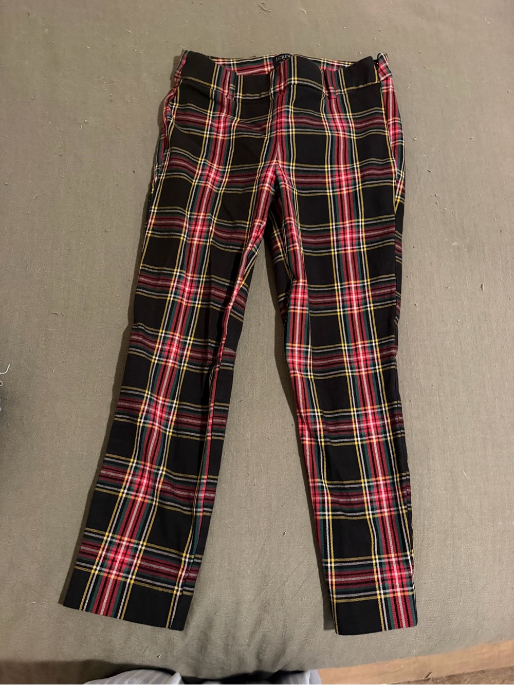 J. Crew Red, Green and Black Plaid pants